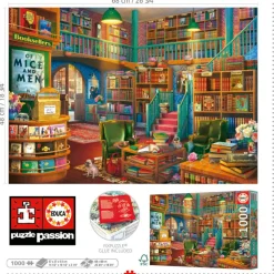 Educa Tekening|Steden En Gebouwen<De Boekhandel - puzzel 1000 stukjes