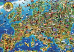 Kinderen Educa Astrologie & Wereldkaarten|Legpuzzels<De kaart van Europa - legpuzzel van 500 stukjes