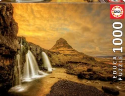 Educa Landschappen|1000-1499<De waterval Kirkjufellsfoss in IJsland - 1000 stukjes