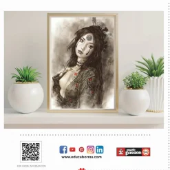 Educa Fantasy|Tekening<Dead Moon - Luis Royo - puzzel 1000 stukjes