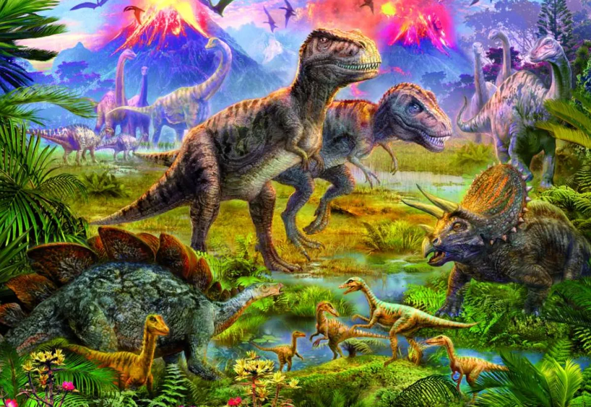 Kinderen Educa Dieren|Legpuzzels<Dinosaurussen vergadering - puzzel van 500 stukjes