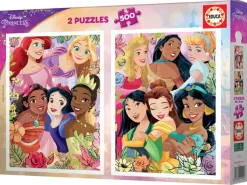 Kinderen Educa Disney, Pixar, Marvel|Legpuzzels<Disney Prinsessen - 2 x 500 stukjes legpuzzel