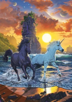 Educa Fantasy|Dieren<Eenhoorns op het strand - legpuzzel van 1000 stukjes