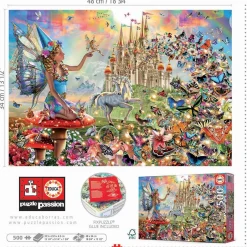 Kinderen Educa Fantasy|Tekening<Feeën en Vlinders - legpuzzel van 500 stukjes