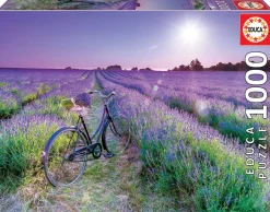 Educa Landschappen|1000-1499<Fiets in Lavendelveld - puzzel 1000 stukjes