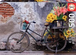 Kinderen Educa Stilleven|Legpuzzels<Fiets met bloemen - legpuzzel van 500 stukjes