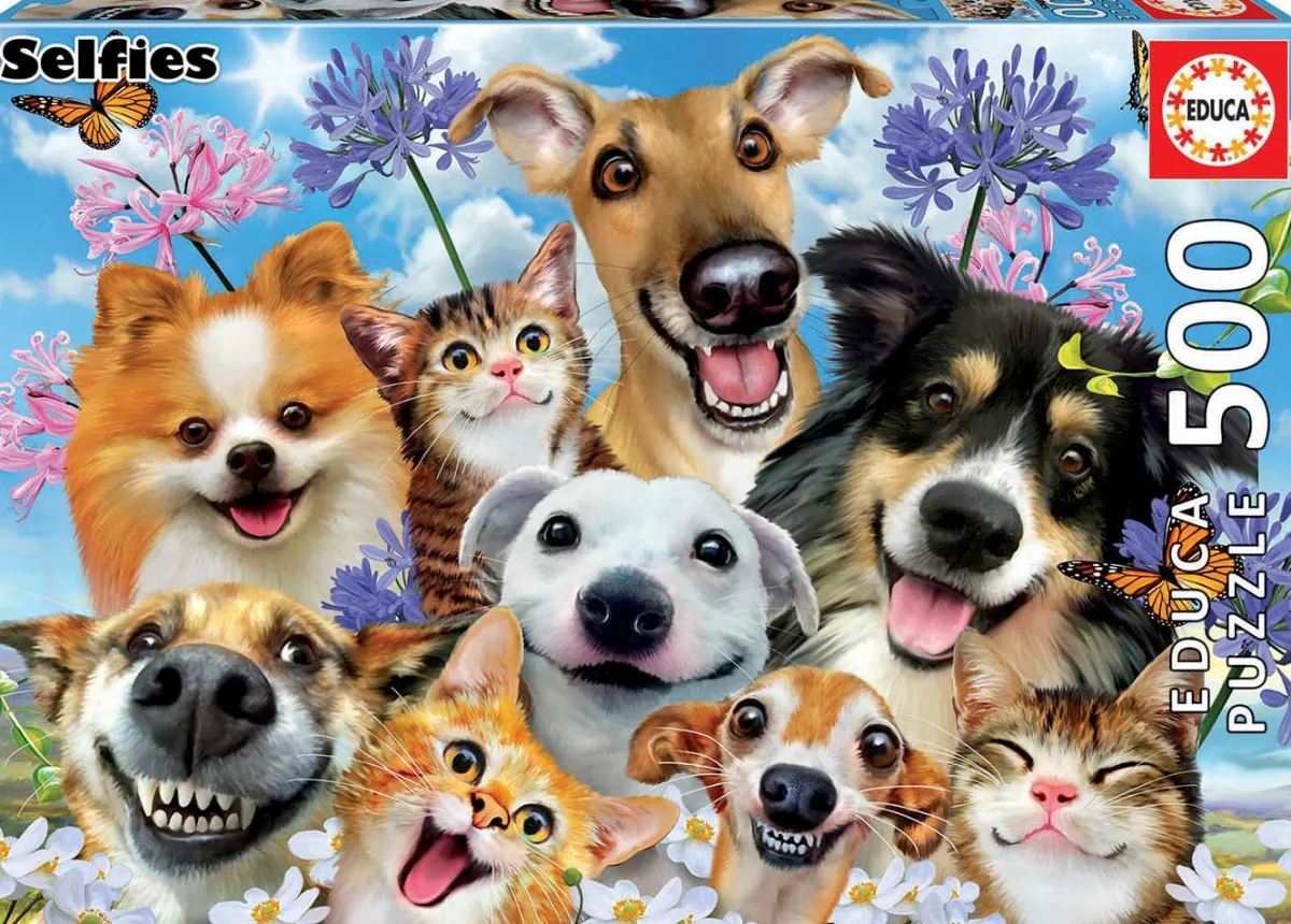 Kinderen Educa Dieren|Legpuzzels<Fun in the sun Selfie - legpuzzel van 500 stukjes
