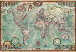 Educa Astrologie & Wereldkaarten|2000 En Meer<Grote wereldkaart - 4000 stukjes