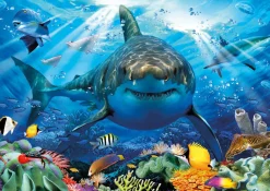 Kinderen Educa Dieren|Legpuzzels<Grote witte haai - legpuzzel van 500 stukjes