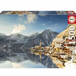 Educa Landschappen|1500-1999<Hallstatt in de sneeuw - Oostenrijk - legpuzzel van 1500 stukjes