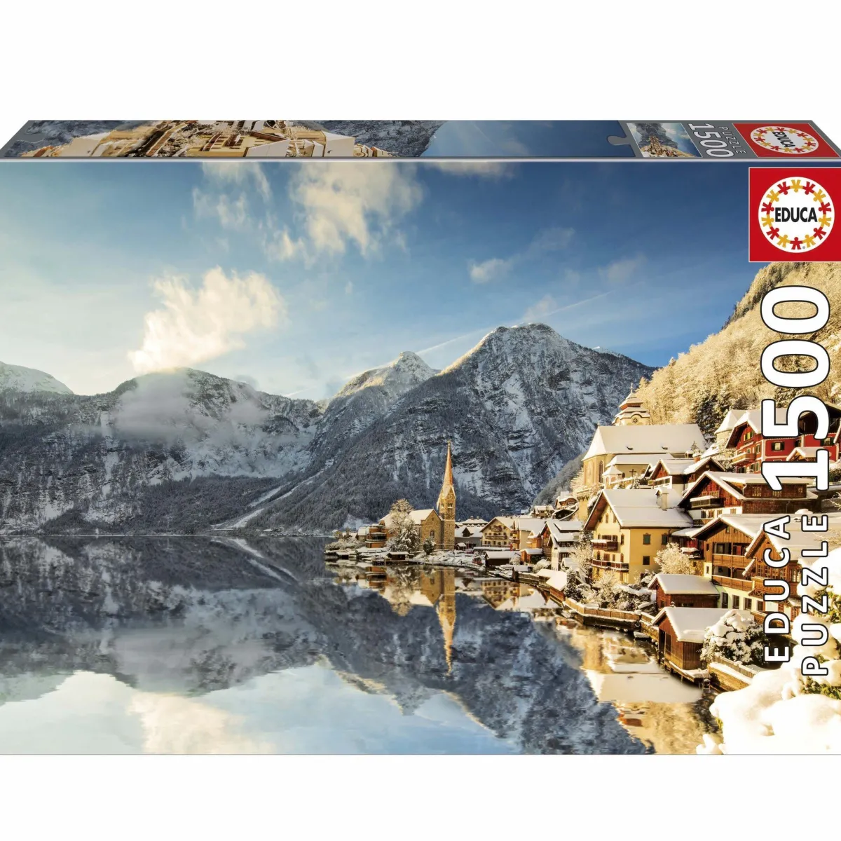 Educa Landschappen|1500-1999<Hallstatt in de sneeuw - Oostenrijk - legpuzzel van 1500 stukjes