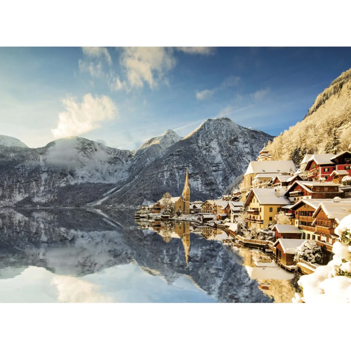 Educa Landschappen|1500-1999<Hallstatt in de sneeuw - Oostenrijk - legpuzzel van 1500 stukjes