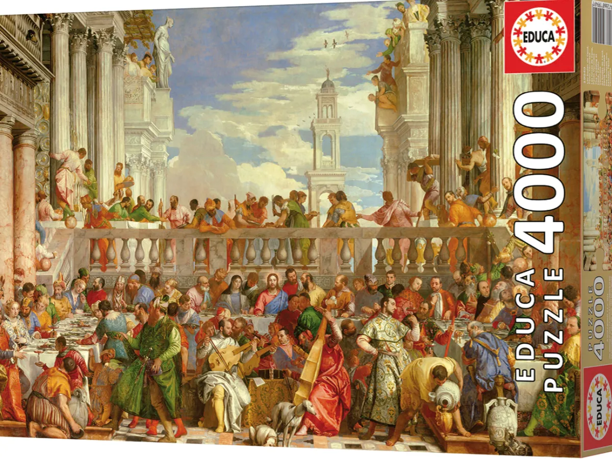 Educa Kunst En Cultuur|2000 En Meer<Het Trouwfeest in Cana - Paolo Veronese - puzzel van 4000 stukjes