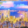 Educa Puzzel + Extra Item|Astrologie & Wereldkaarten<Hong Kong Skyline - Glow in the Dark - puzzel 1000 stukjes