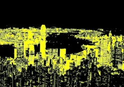 Educa Puzzel + Extra Item|Astrologie & Wereldkaarten<Hong Kong Skyline - Glow in the Dark - puzzel 1000 stukjes