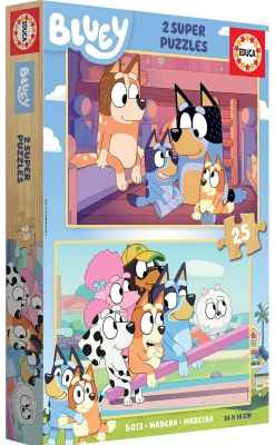Kinderen Educa Disney, Pixar, Marvel|Legpuzzels<HOUT: Bluey - 2 x 25 stukjes