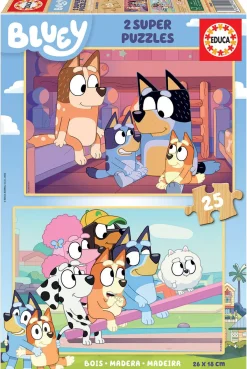 Kinderen Educa Disney, Pixar, Marvel|Legpuzzels<HOUT: Bluey - 2 x 25 stukjes