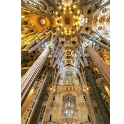 Educa Kunst En Cultuur|Landschappen<Interieur van de Sagrada Familia - puzzel 1000 stukjes