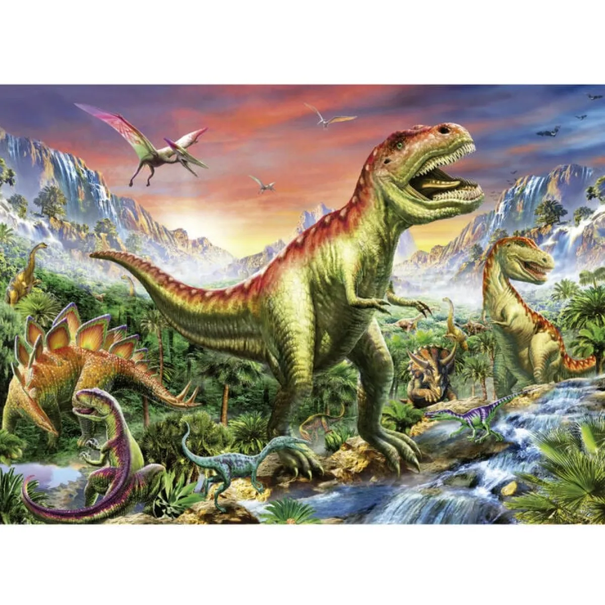 Educa Tekening|Dieren<Jurassic Forest - puzzel 1000 stukjes