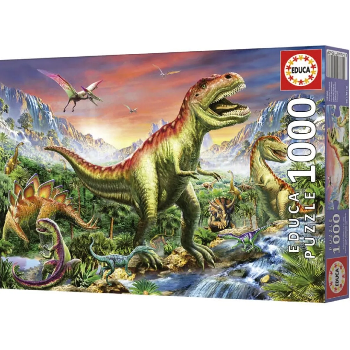 Educa Tekening|Dieren<Jurassic Forest - puzzel 1000 stukjes