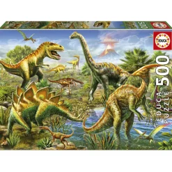 Kinderen Educa Tekening|Dieren<Jurassic hof - legpuzzel van 500 stukjes