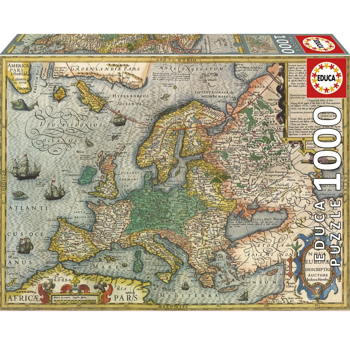 Educa Kunst En Cultuur|Astrologie & Wereldkaarten<Kaart van Europa - puzzel 1000 stukjes