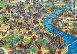 Kinderen Educa Steden En Gebouwen|Astrologie & Wereldkaarten<Kaart van Londen - legpuzzel van 500 stukjes
