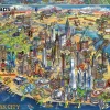 Kinderen Educa Steden En Gebouwen|Astrologie & Wereldkaarten<Kaart van New York - legpuzzel van 500 stukjes