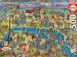 Kinderen Educa Steden En Gebouwen|Legpuzzels<Kaart van Parijs - legpuzzel van 500 stukjes
