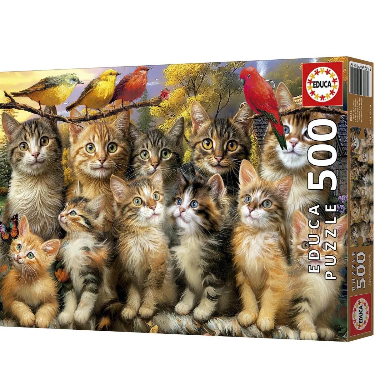 Kinderen Educa Dieren|Legpuzzels<Katten en Vogels - legpuzzel van 500 stukjes