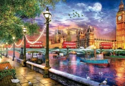 Educa Steden En Gebouwen|2000 En Meer<Londen bij de ondergaande zon - puzzel van 2000 stukjes