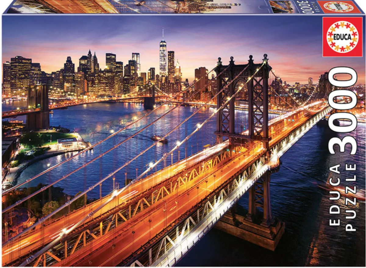 Educa Steden En Gebouwen|2000 En Meer<Manhattan in New York - puzzel van 3000 stukjes