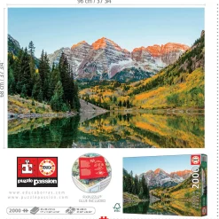 Educa Landschappen|Steden En Gebouwen<Maroon Bells - puzzel van 2000 stukjes