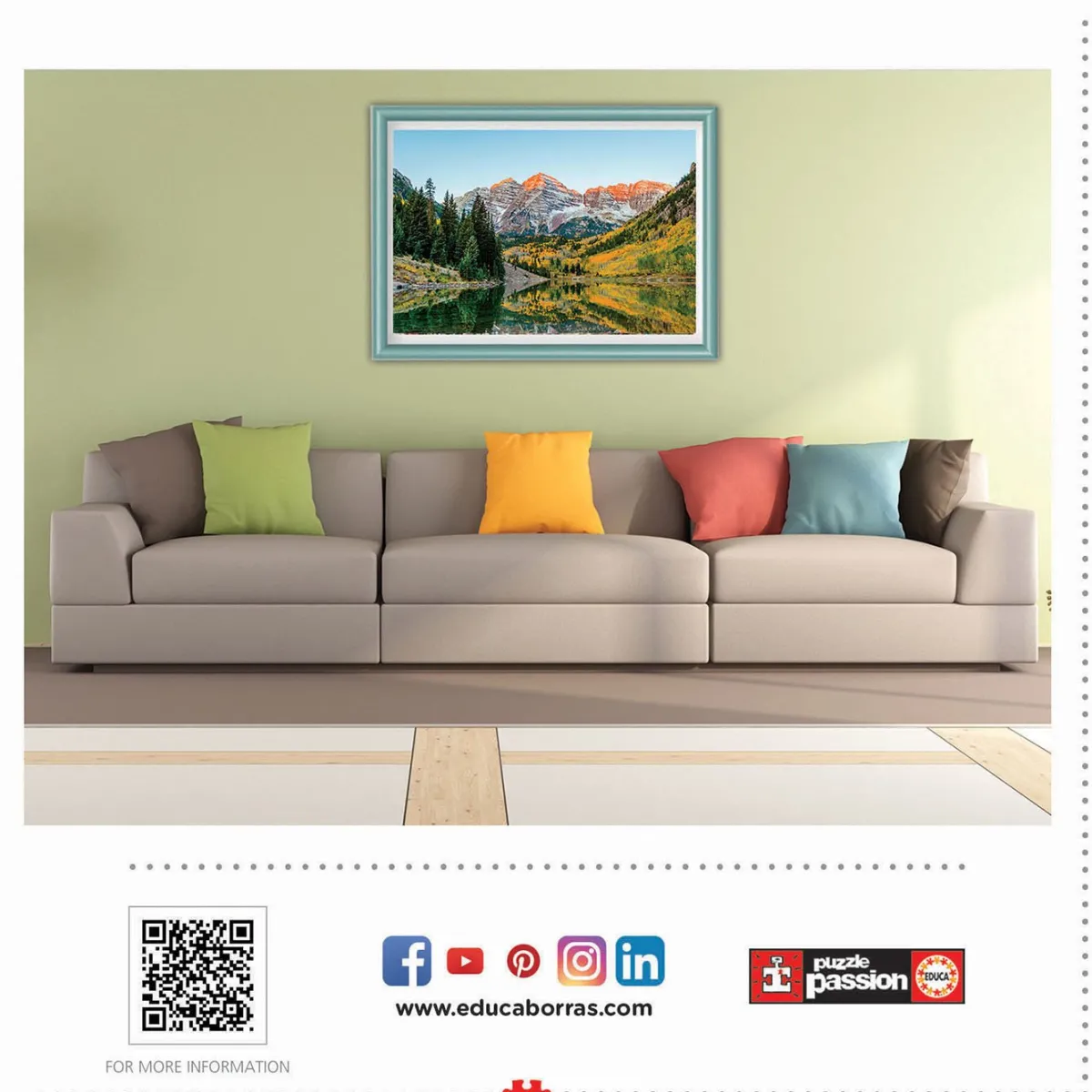 Educa Landschappen|Steden En Gebouwen<Maroon Bells - puzzel van 2000 stukjes