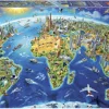 Educa Miniatuur Puzzel|Astrologie & Wereldkaarten<Miniatuur puzzel - Wereldsymbolen - 1000 stukjes