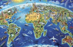 Educa Miniatuur Puzzel|Astrologie & Wereldkaarten<Miniatuur puzzel - Wereldsymbolen - 1000 stukjes