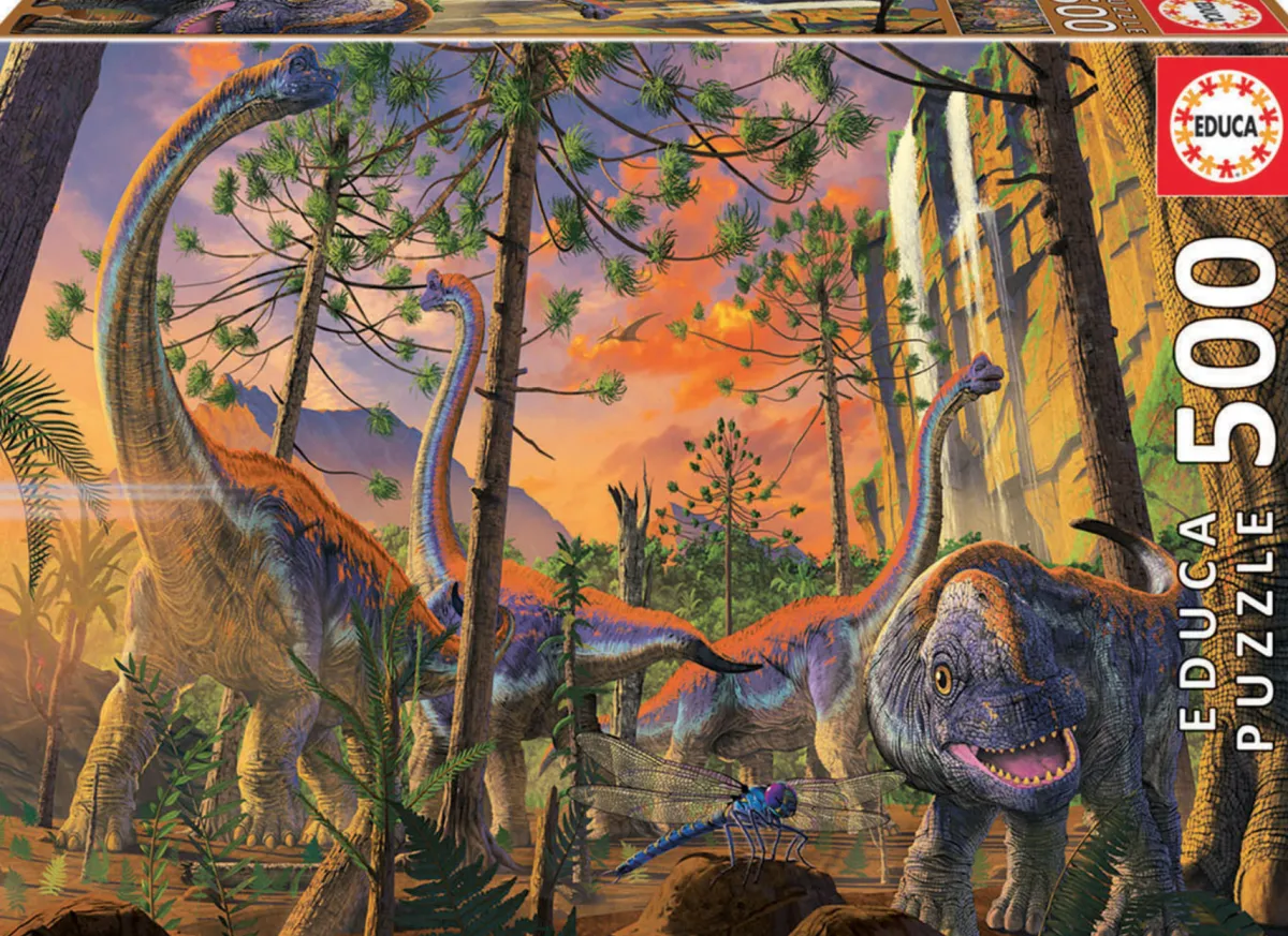 Kinderen Educa Dieren|Legpuzzels<Nieuwsgierige Dino - legpuzzel van 500 stukjes