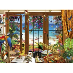 Educa Steden En Gebouwen|1500-1999<Observatievenster voor vogelspotters - legpuzzel van 1500 stukjes