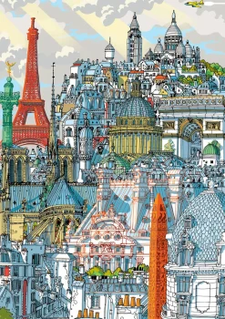 Educa Kunst En Cultuur|Steden En Gebouwen<Parijs - Carlo Stanga - puzzel 1000 stukjes