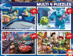 Kinderen Educa Disney, Pixar, Marvel|Legpuzzels<Pixar - 4 puzzels van 50/80/100/150 stukjes