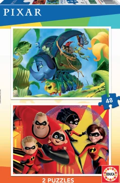 Kinderen Educa Disney, Pixar, Marvel|Legpuzzels<Pixar - 2 x 48 stukjes