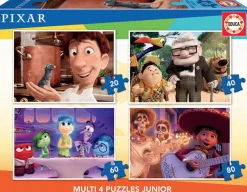 Kinderen Educa Disney, Pixar, Marvel|Legpuzzels<Pixar films - 4 puzzels van 20 / 40 / 60 / 80 stukjes