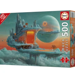Kinderen Educa Fantasy|Tekening<Planeet van Vuur en Ijs - legpuzzel van 500 XL stukjes
