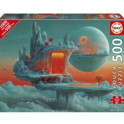 Kinderen Educa Fantasy|Tekening<Planeet van Vuur en Ijs - legpuzzel van 500 XL stukjes