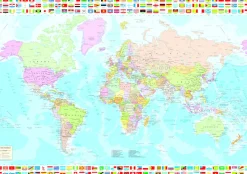 Educa Astrologie & Wereldkaarten|1500-1999<Politieke wereldkaart - legpuzzel van 1500 stukjes