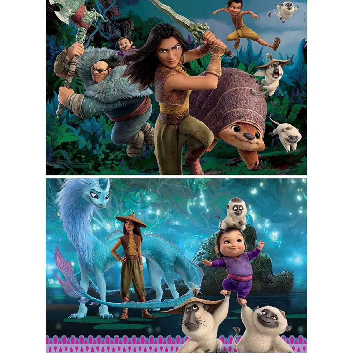 Kinderen Educa Disney, Pixar, Marvel|Legpuzzels<Raya en de laatste Draak - 2 x 100 stukjes