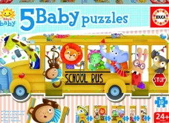 Kinderen Educa Tekening|Legpuzzels<Schoolbus - puzzel van 19 stukjes