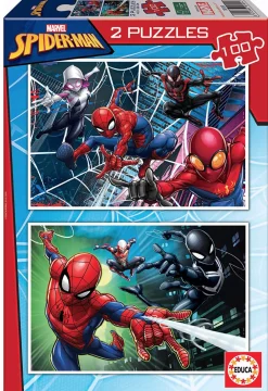 Kinderen Educa Disney, Pixar, Marvel|Legpuzzels<Spiderman - 2 puzzels van 100 stukjes