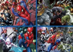 Kinderen Educa Disney, Pixar, Marvel|Legpuzzels<Spiderman - 4 puzzels van 50 / 80 / 100 / 150 stukjes