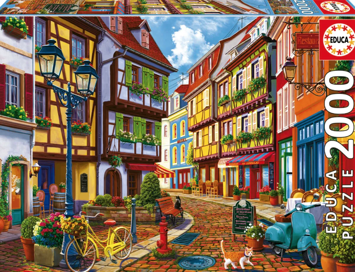 Educa Tekening|Kunst En Cultuur<Sprankelende Straat - puzzel van 2000 stukjes